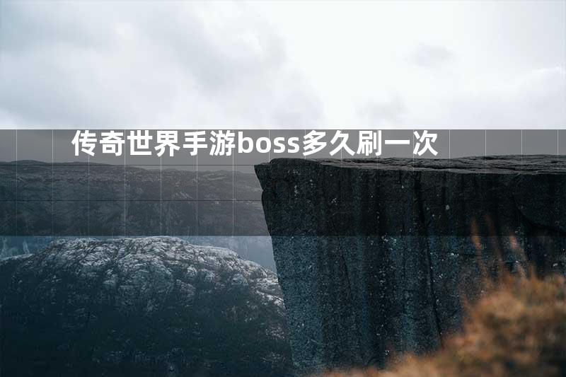 传奇世界手游boss多久刷一次