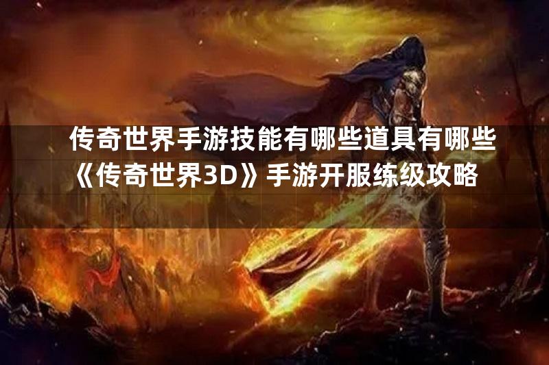 传奇世界手游技能有哪些道具有哪些《传奇世界3D》手游开服练级攻略