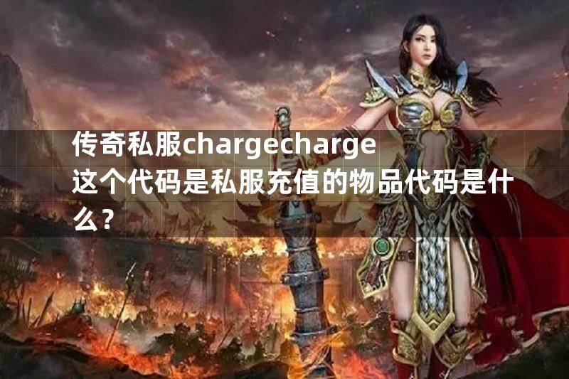 传奇私服chargecharge这个代码是私服充值的物品代码是什么？