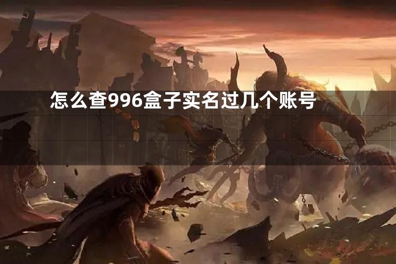 怎么查996盒子实名过几个账号