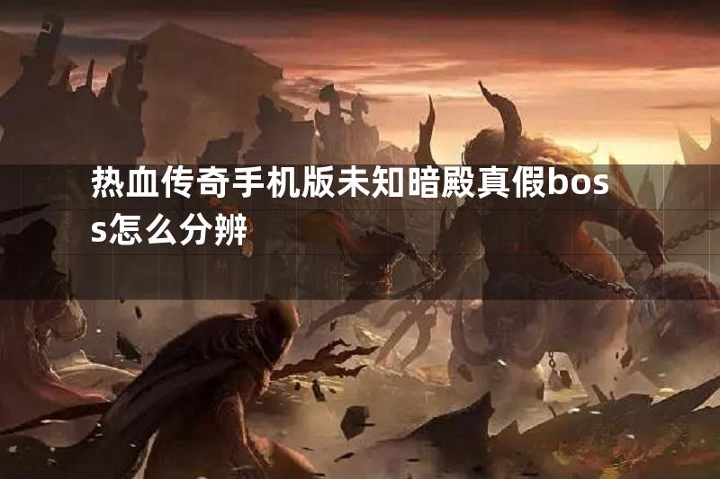 热血传奇手机版未知暗殿真假boss怎么分辨